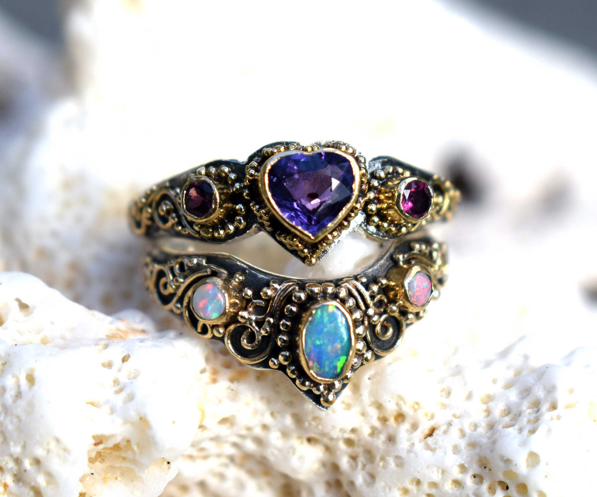 Anillo Roma Love Zafiro Rosa