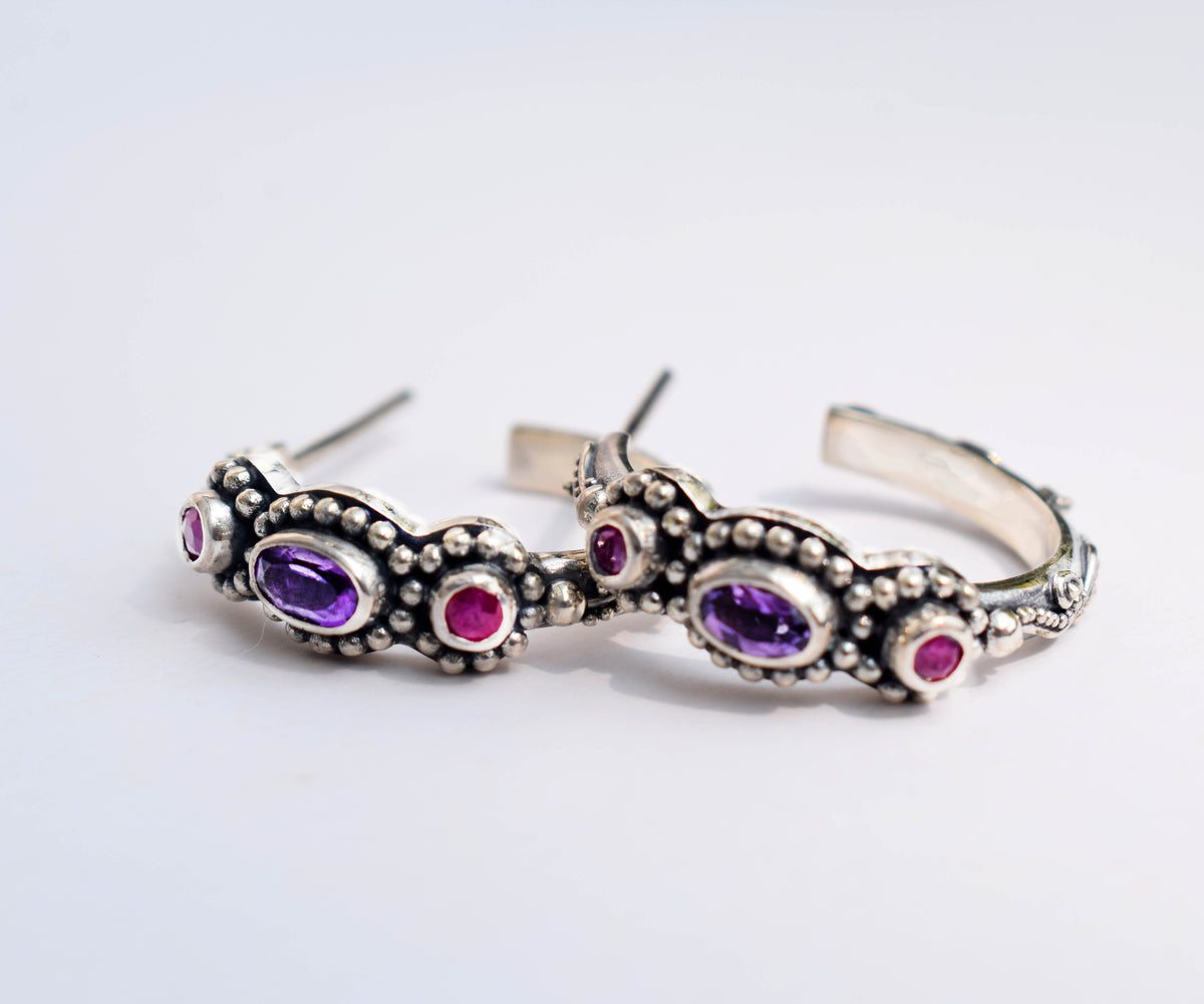 Argollas Roma Amatistas