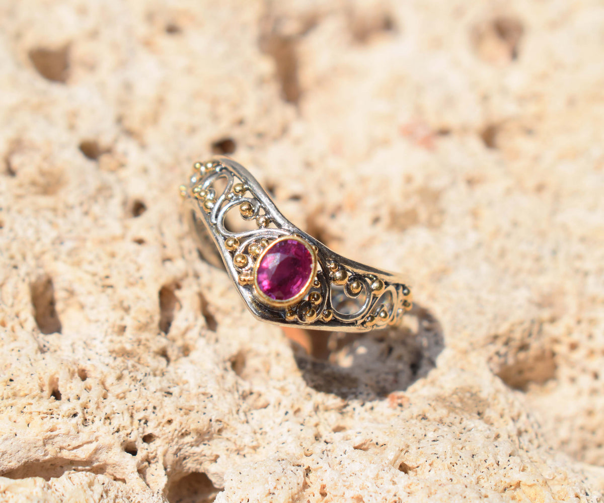 Anillo Calisto Zafiro Pink