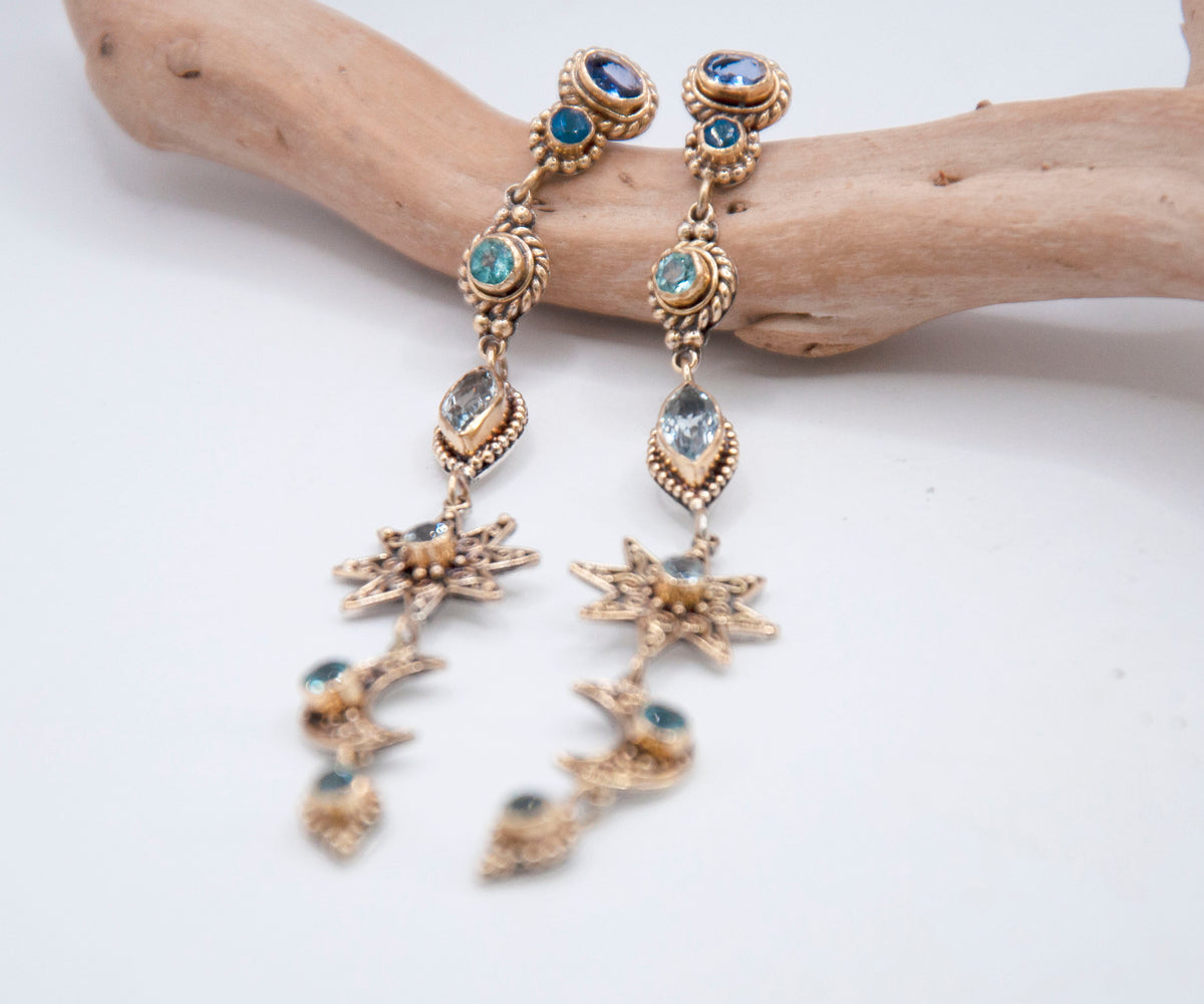 Aros constelaciones Tanzanita y Apatita