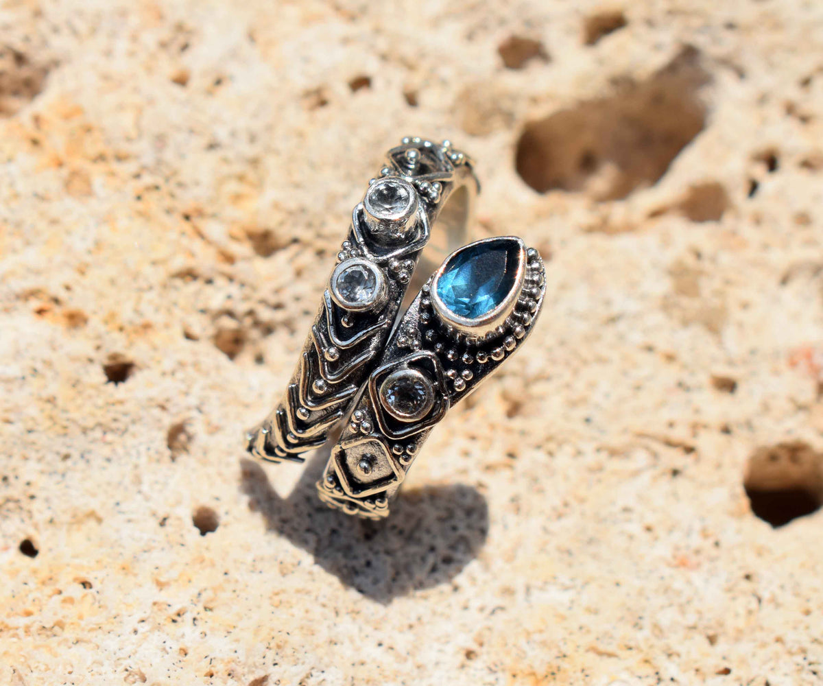 Anillo Kundalini Topacio