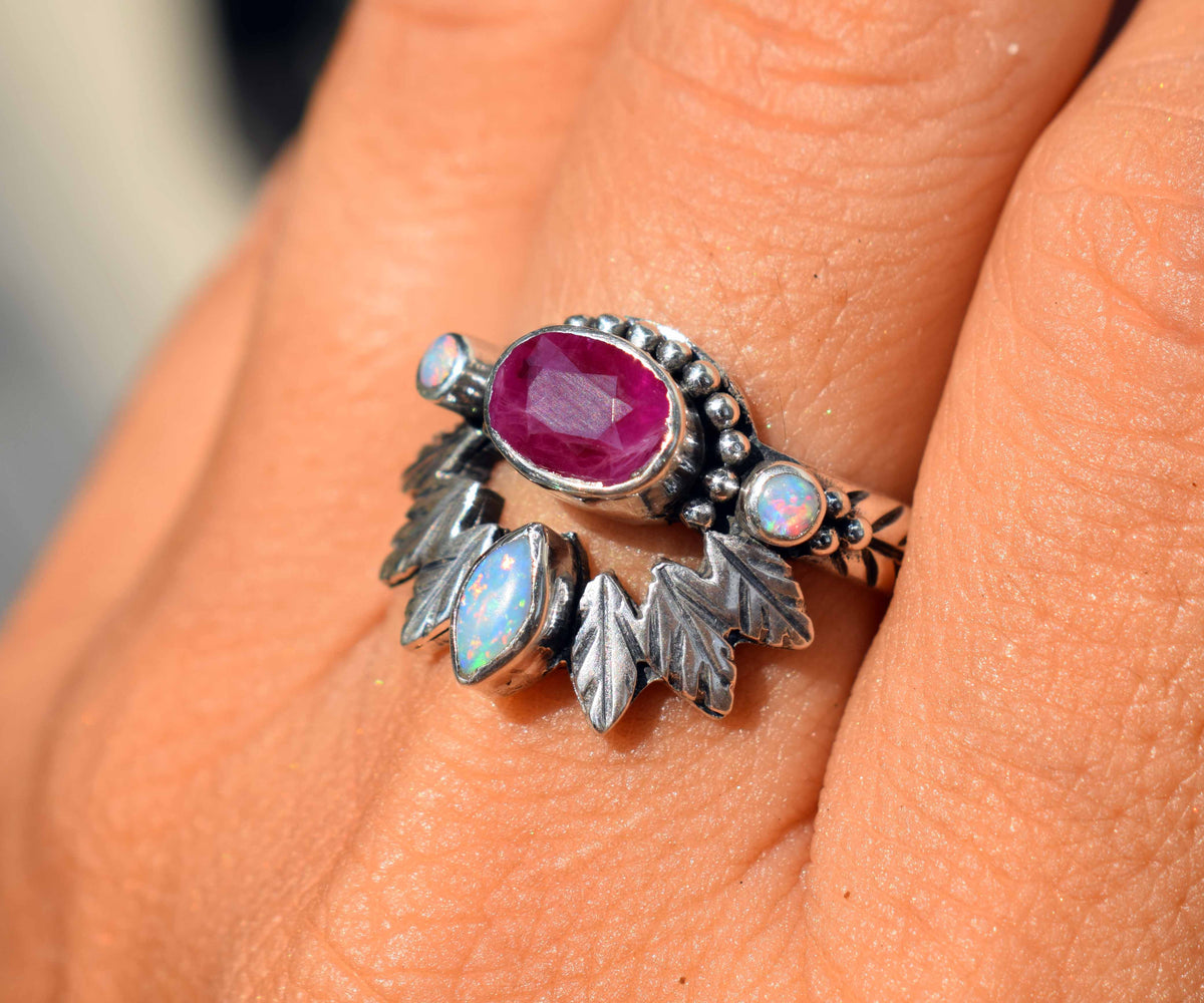 Anillo Pocahontas Rubi