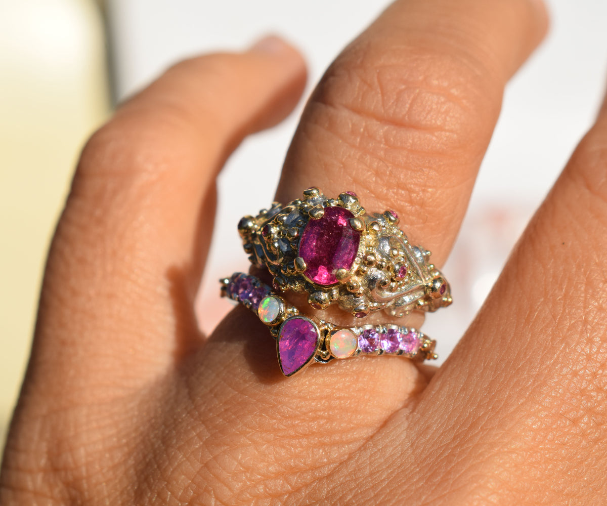 Anillo Eter Fusión Zafiro Pink
