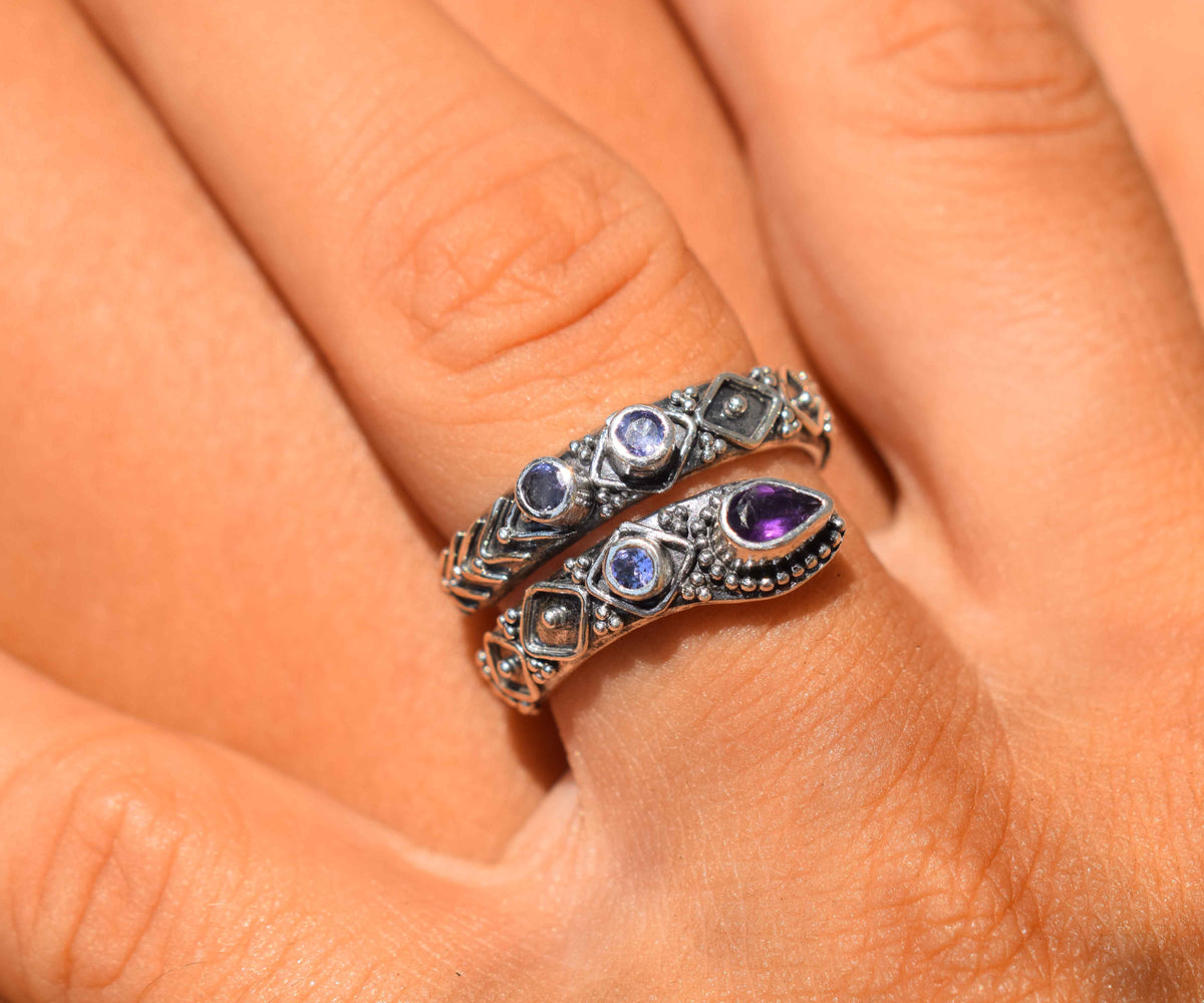 Anillo Kundalini Amatista