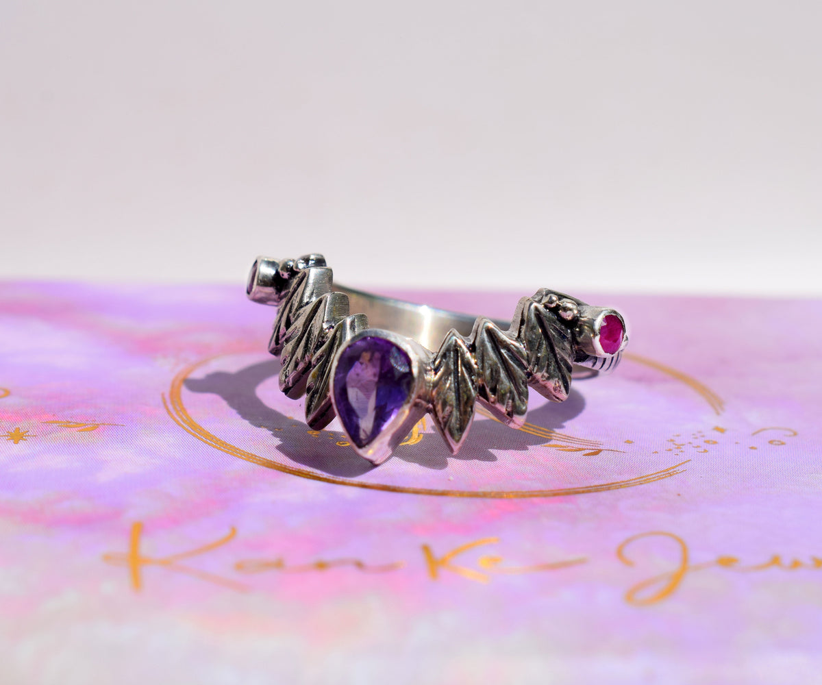 Anillo Pocahontas Fusión Amatista