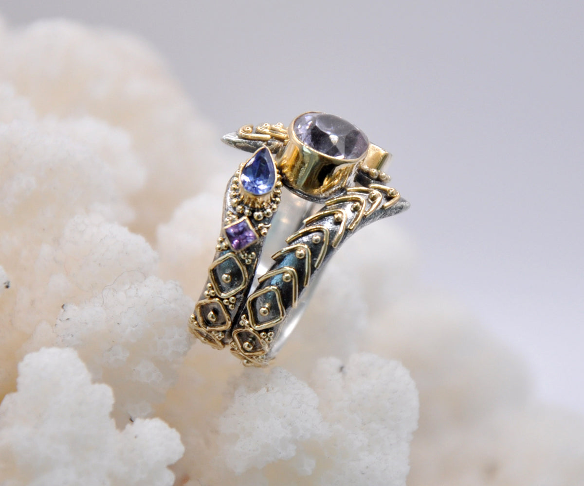 Anillo Kundalini Polaris kunzita