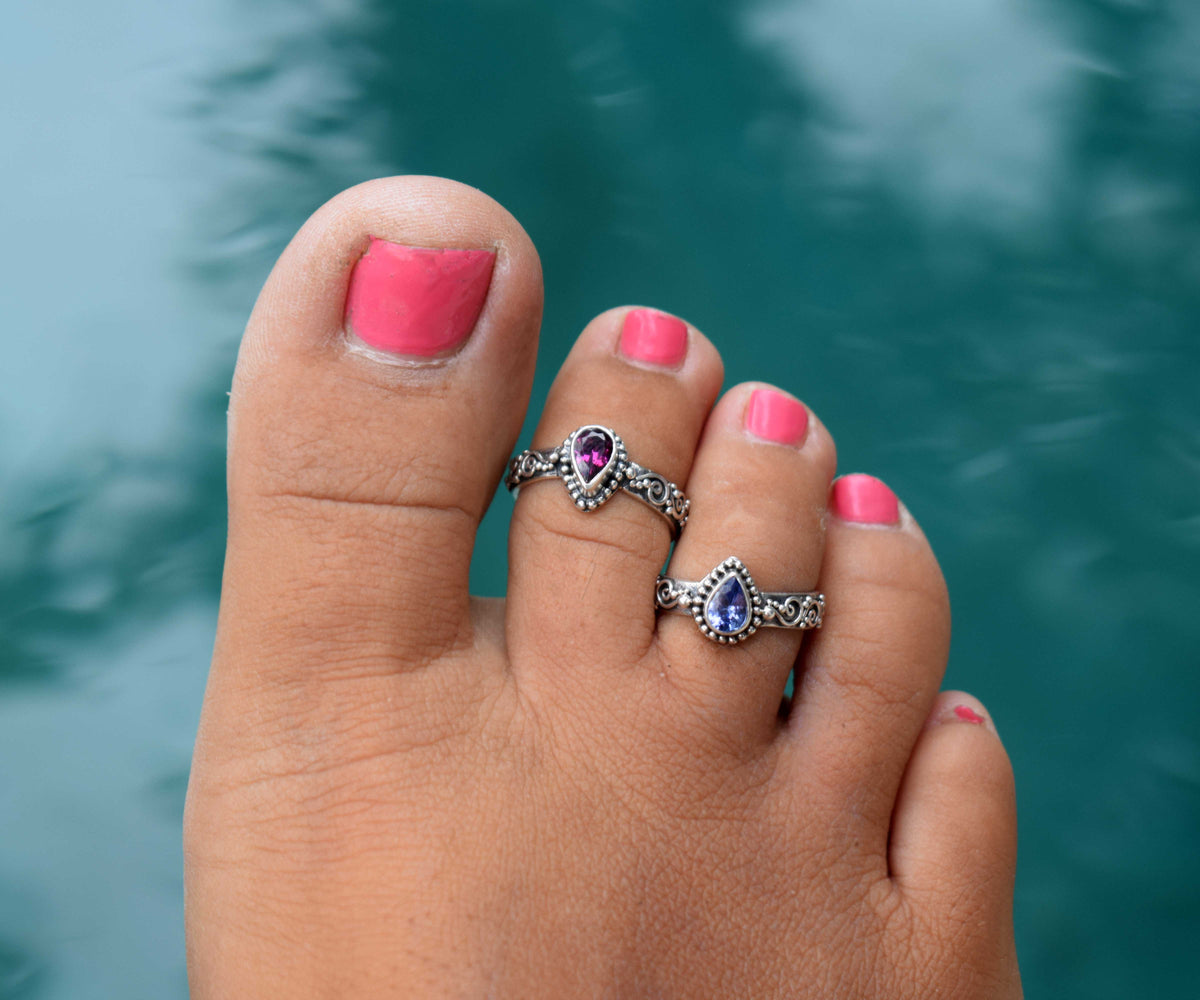 Anillo Pie Dreams Rodolita gota