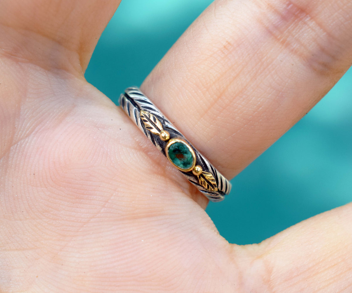 Anillo Pocahontas Esmeralda