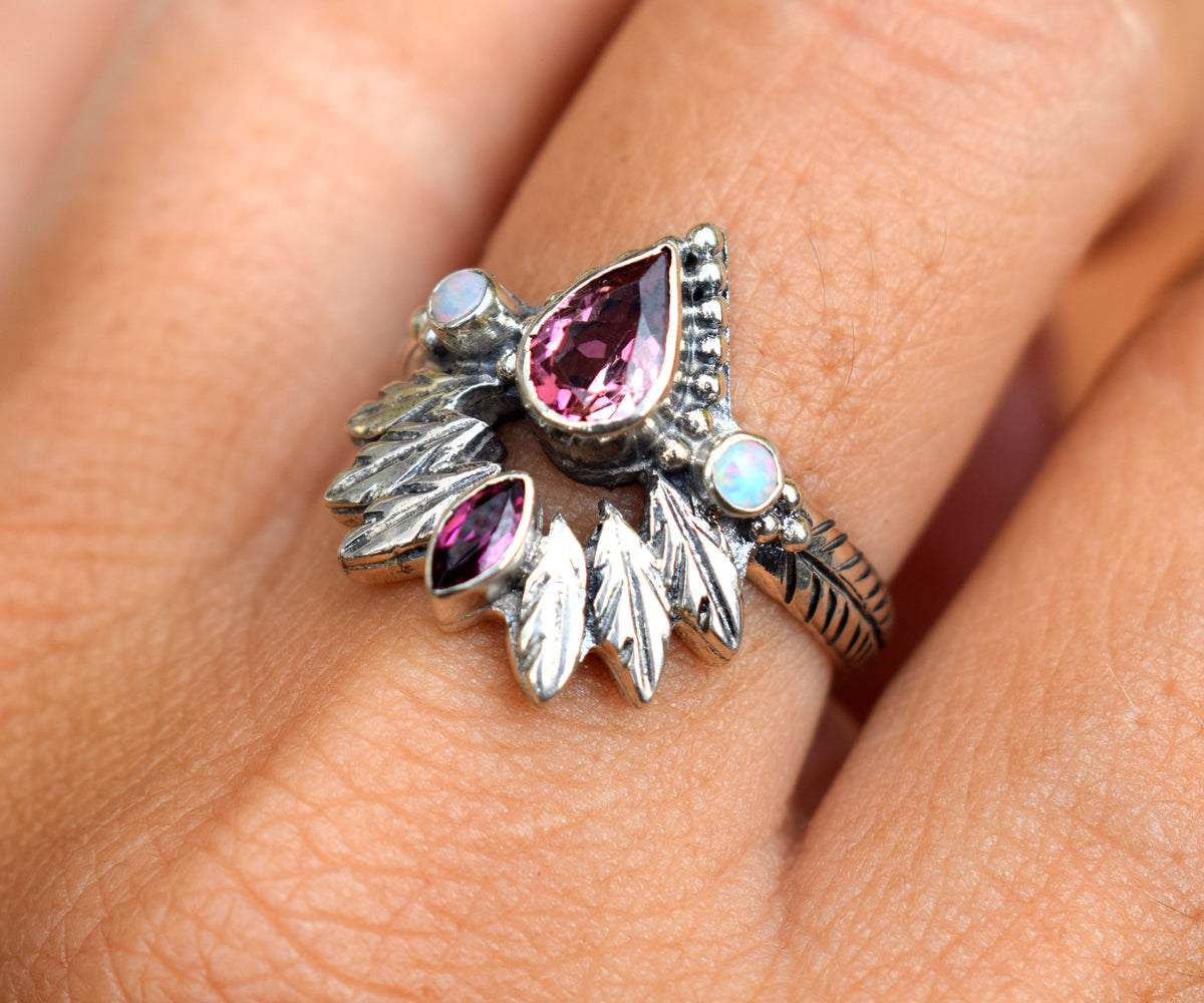 Anillo Pocahontas Turmalina