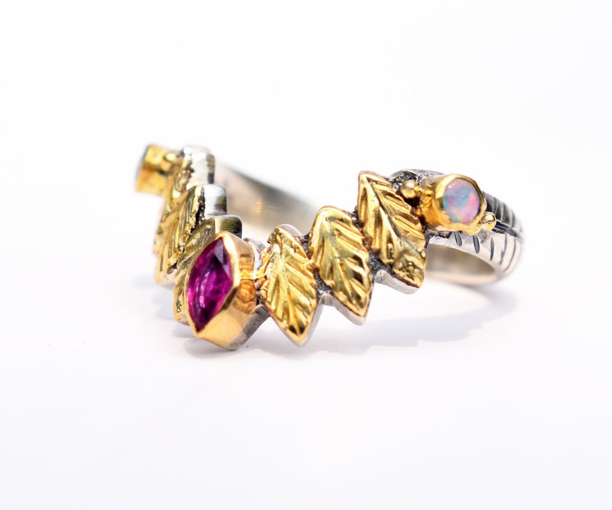 Anillo Pocahontas Fusión Rubi