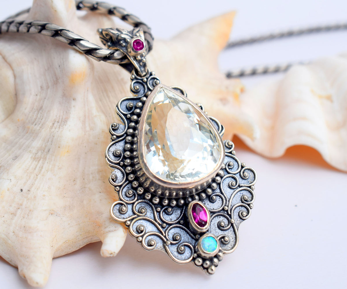 Colgante Miracle Topacio Blanco