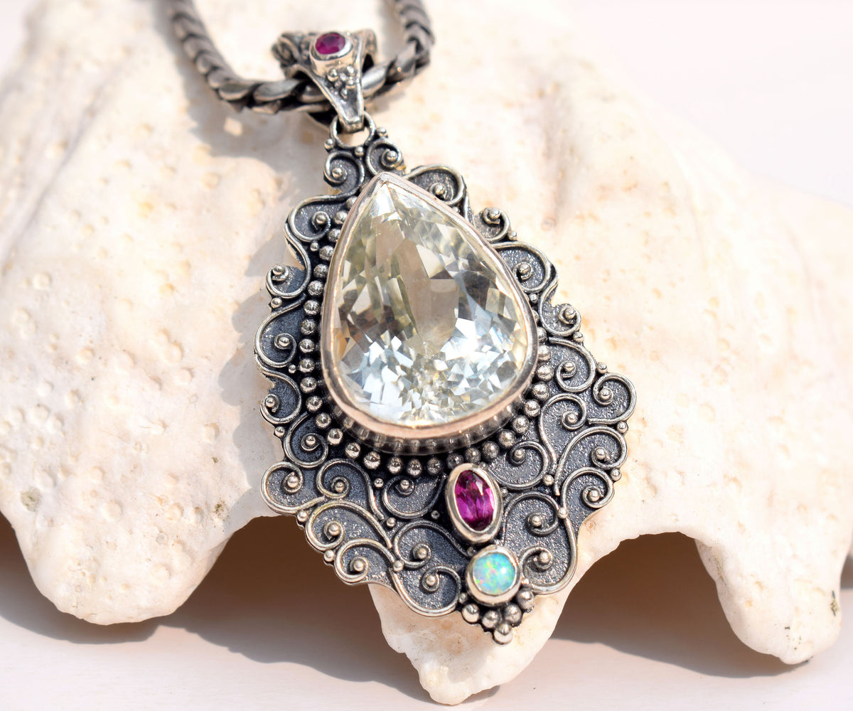 Colgante Miracle Topacio Blanco