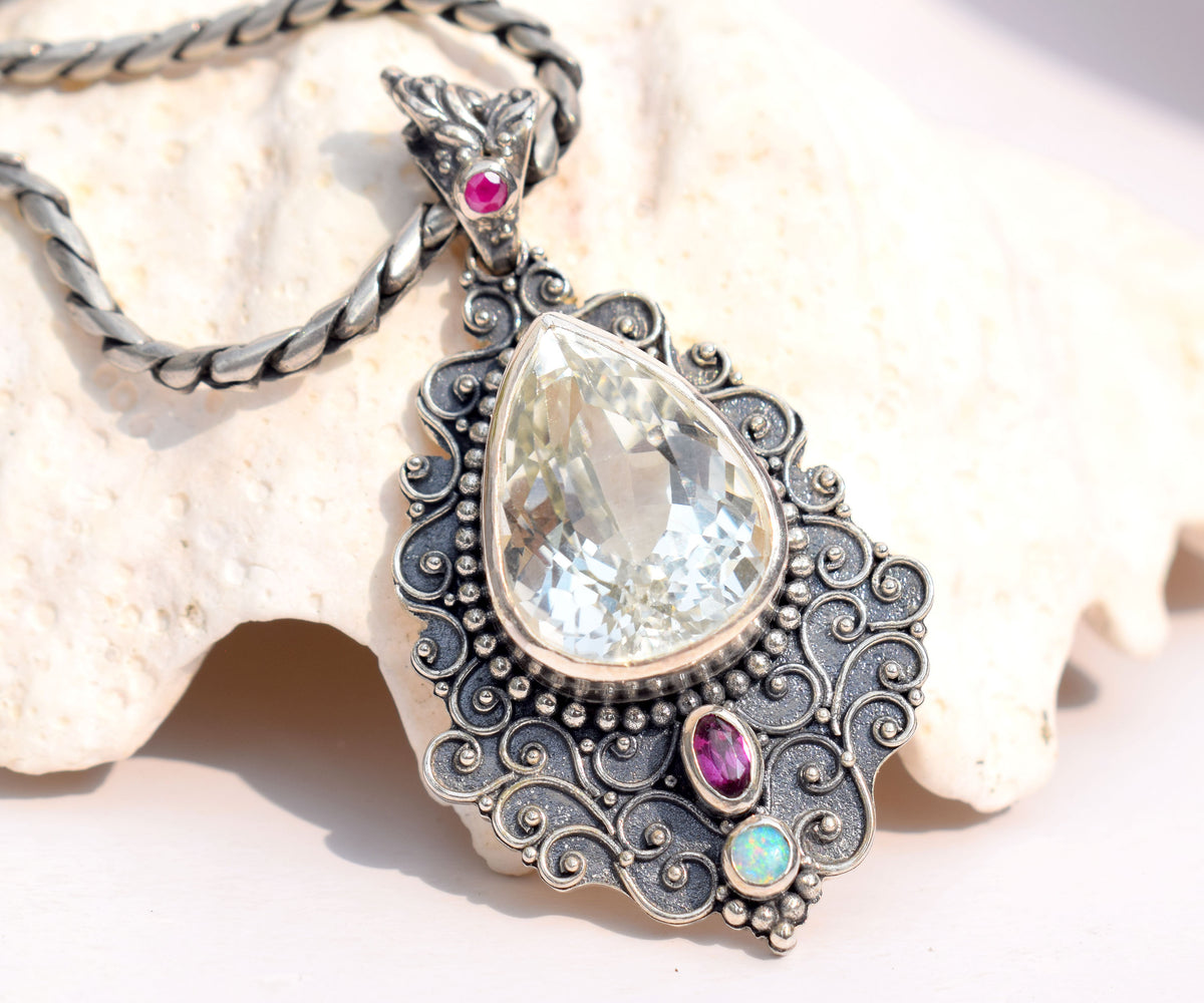 Colgante Miracle Topacio Blanco