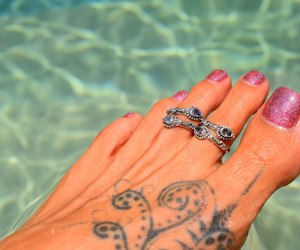 Anillo Pie Duo Topacio