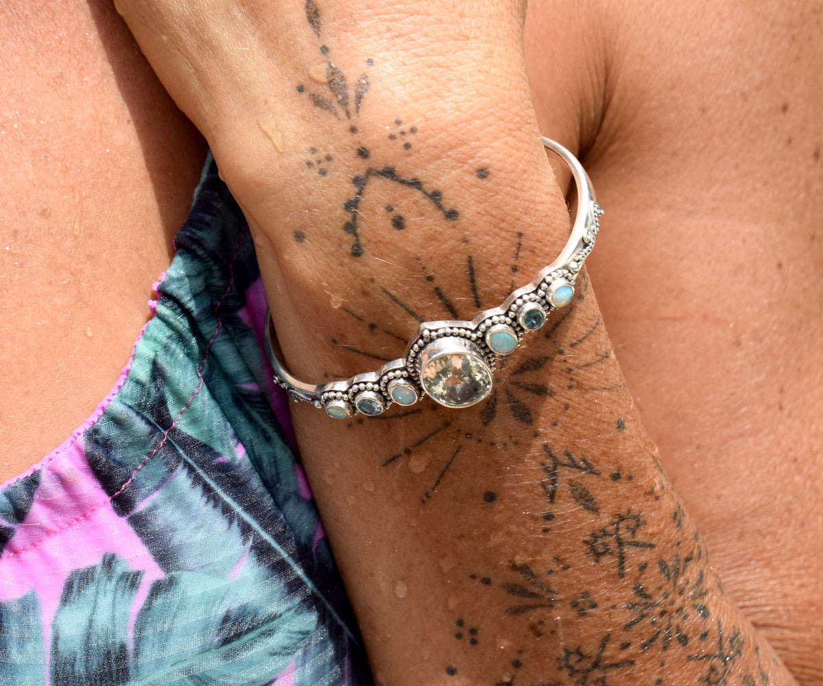 Pulsera Petra Aguamarina