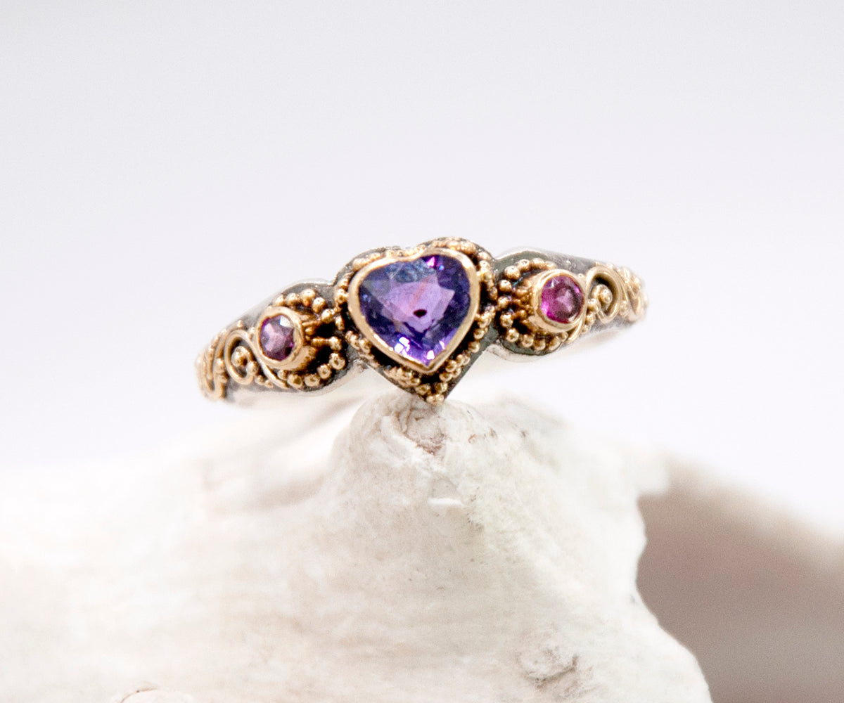 Anillo Roma Love Zafiro Rosa