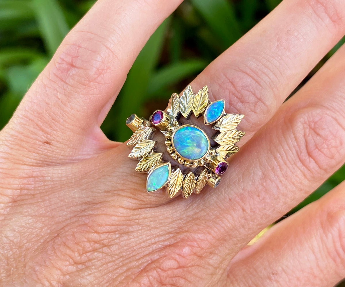 Anillo Pocahontas Fusión Opalo