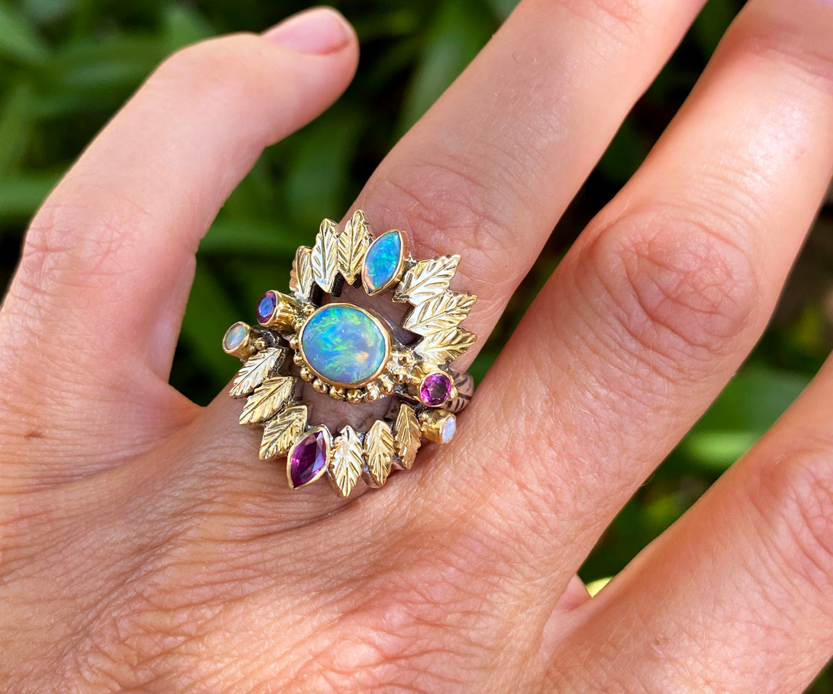 Anillo Pocahontas Fusión Rubi