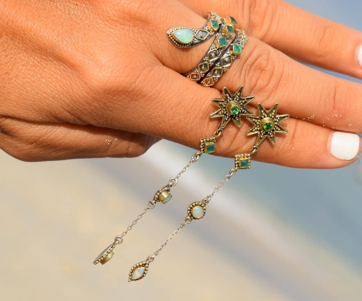 Aros Falling Star Opalo Esmeraldas