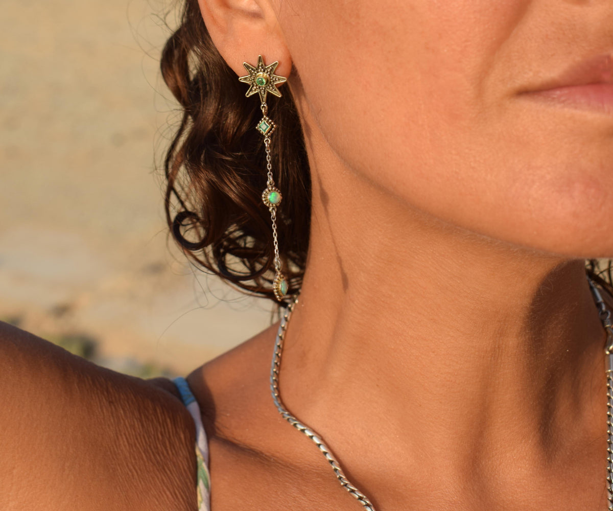 Aros Falling Star Opalo Esmeraldas