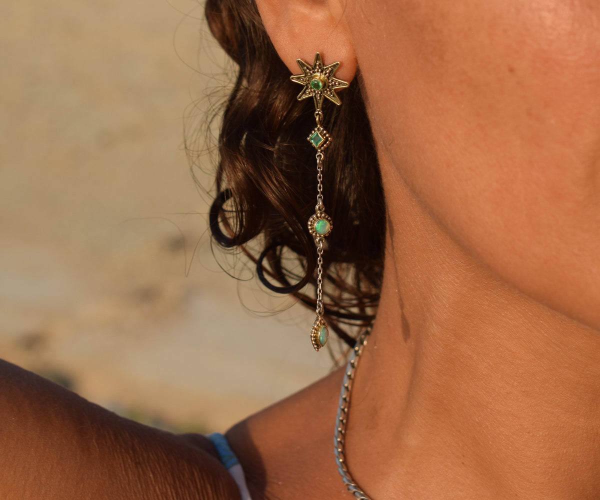 Aros Falling Star Opalo Esmeraldas