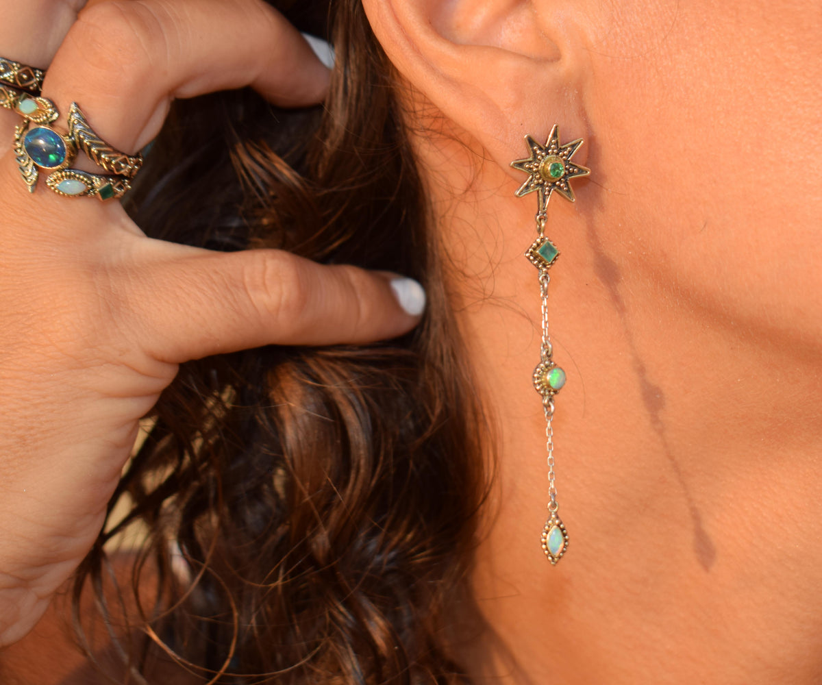 Aros Falling Star Opalo Esmeraldas