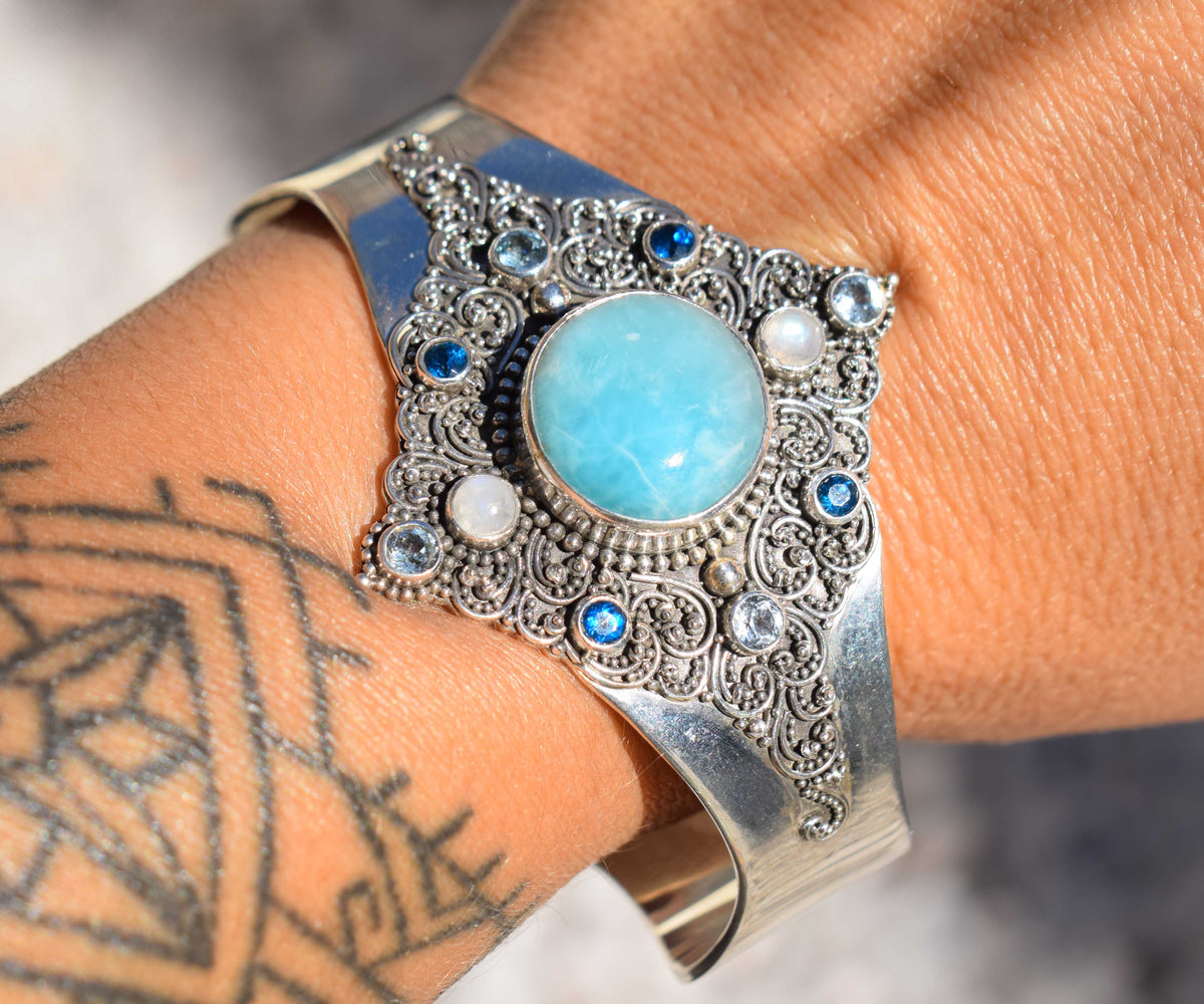 Brazalete Aura Caribe Larimar