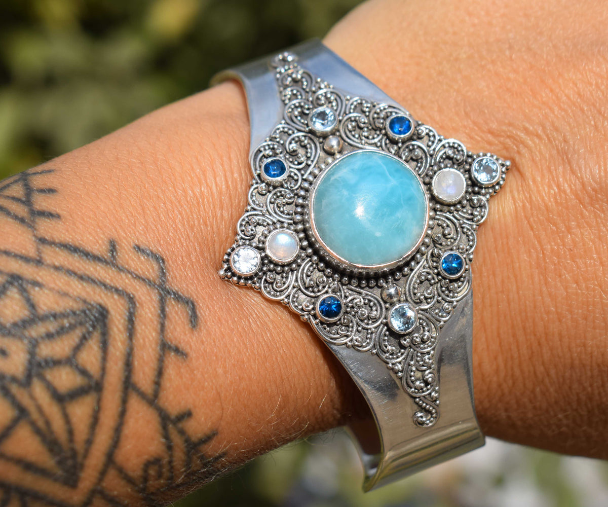 Brazalete Aura Caribe Larimar