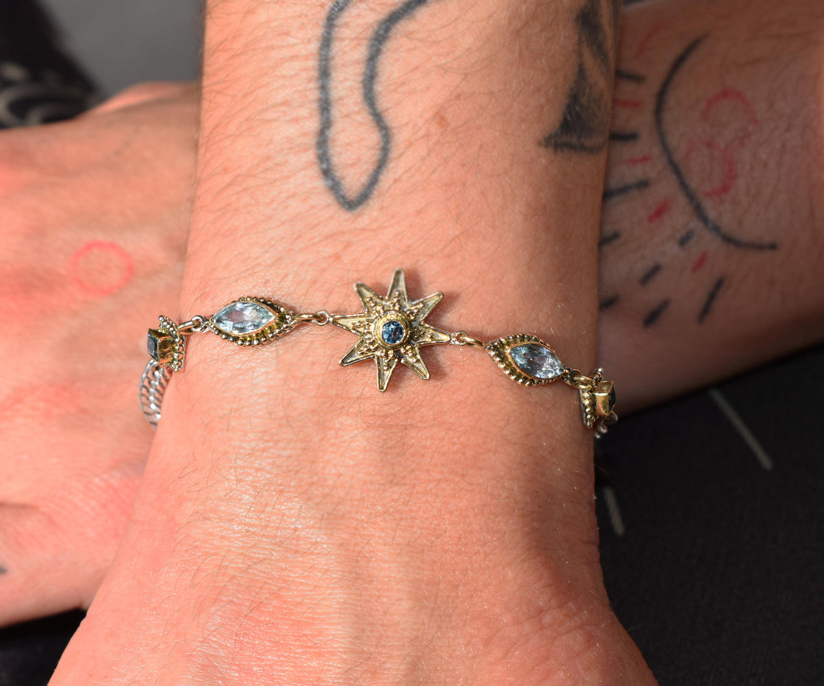 Pulsera Constelaciones Aguamarina