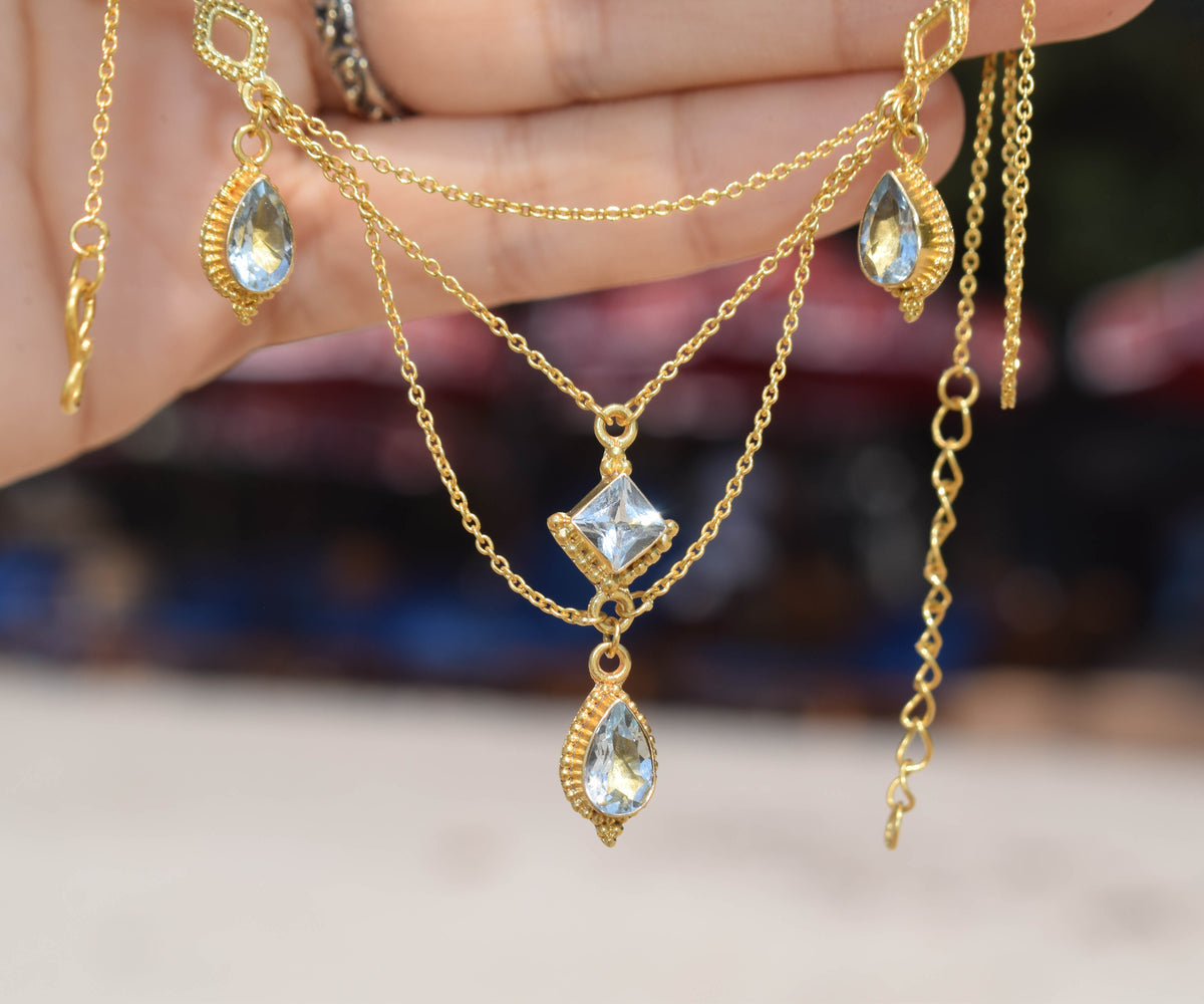 Collar Ona maya Aguamarinas