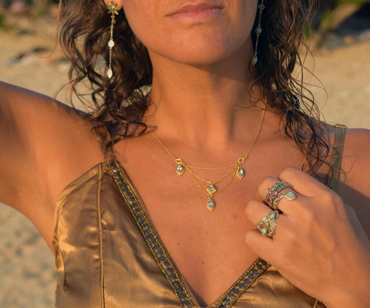 Collar Ona maya Aguamarinas