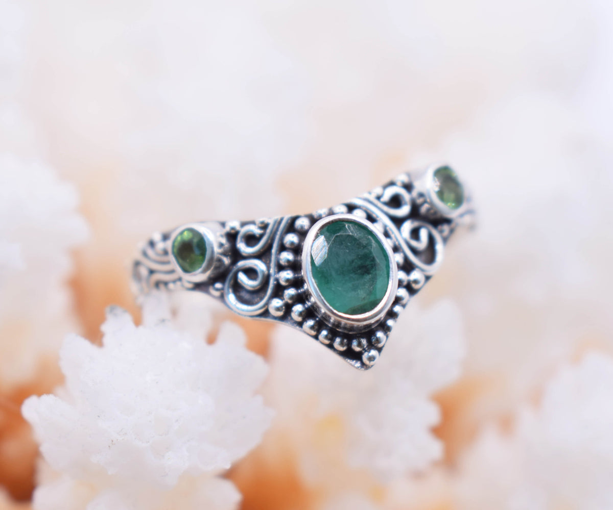 Anillo Fusion Esmeralda