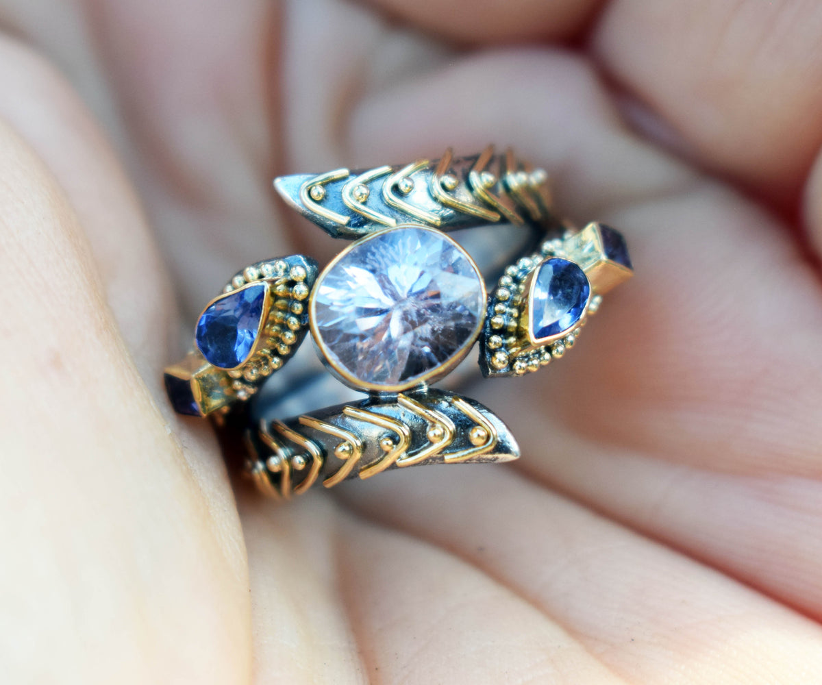Anillo Kundalini Polaris kunzita