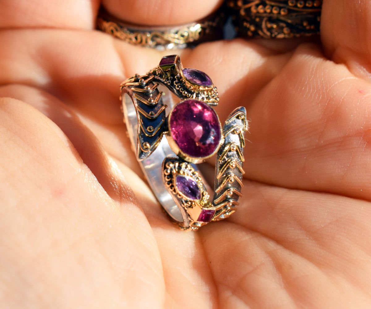 Anillo Kundalini Polaris Turmalina