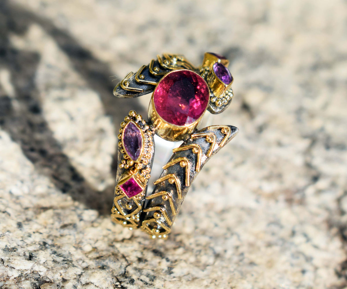 Anillo Kundalini Polaris Turmalina