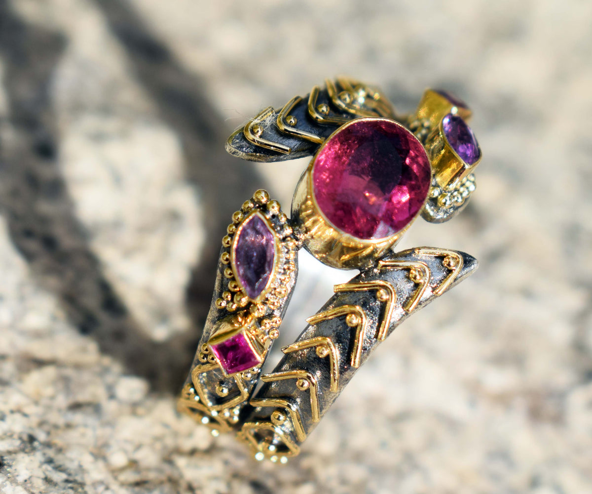 Anillo Kundalini Polaris Turmalina