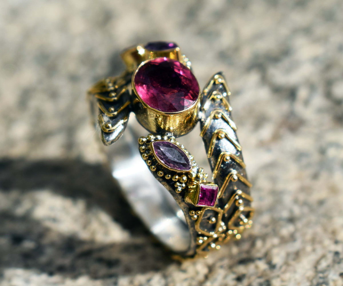 Anillo Kundalini Polaris Turmalina