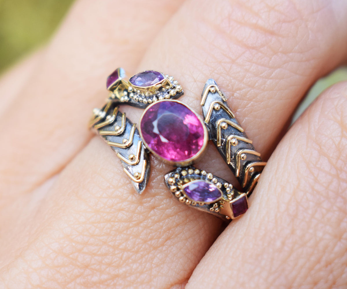 Anillo Kundalini Polaris Turmalina