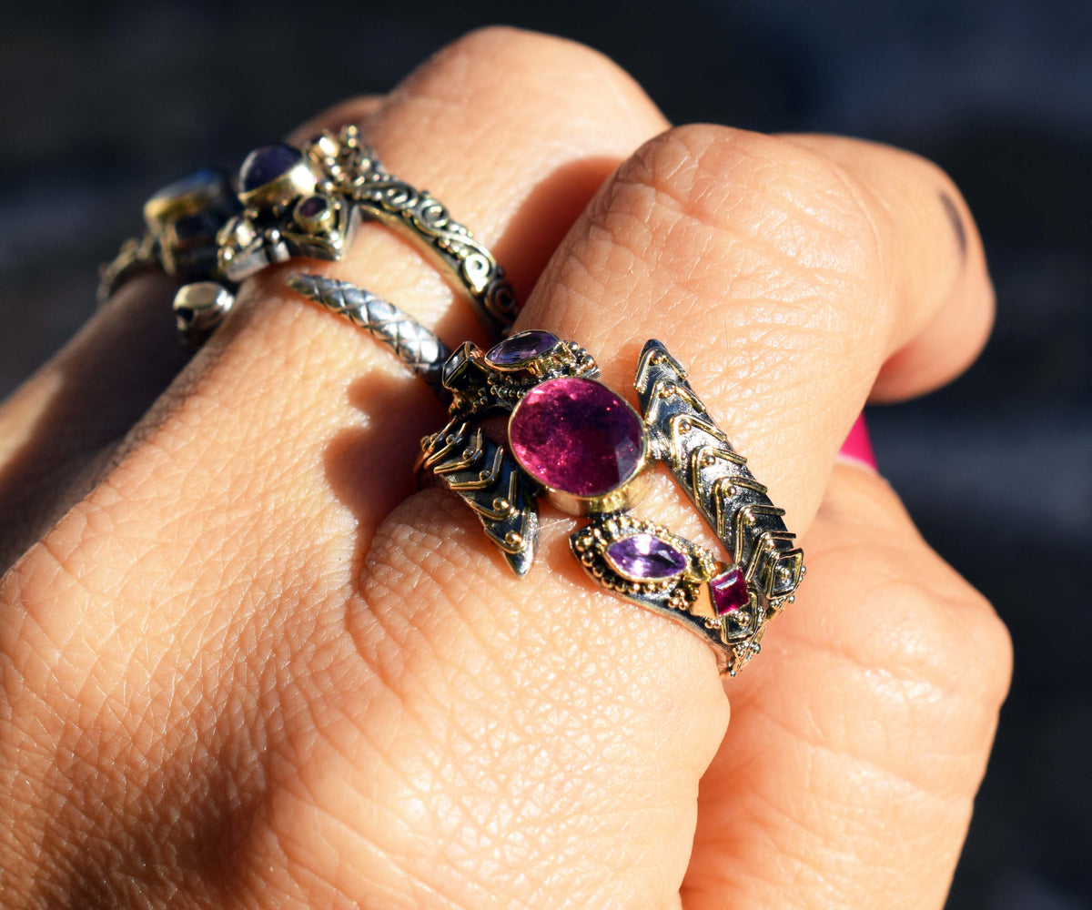 Anillo Kundalini Polaris Turmalina