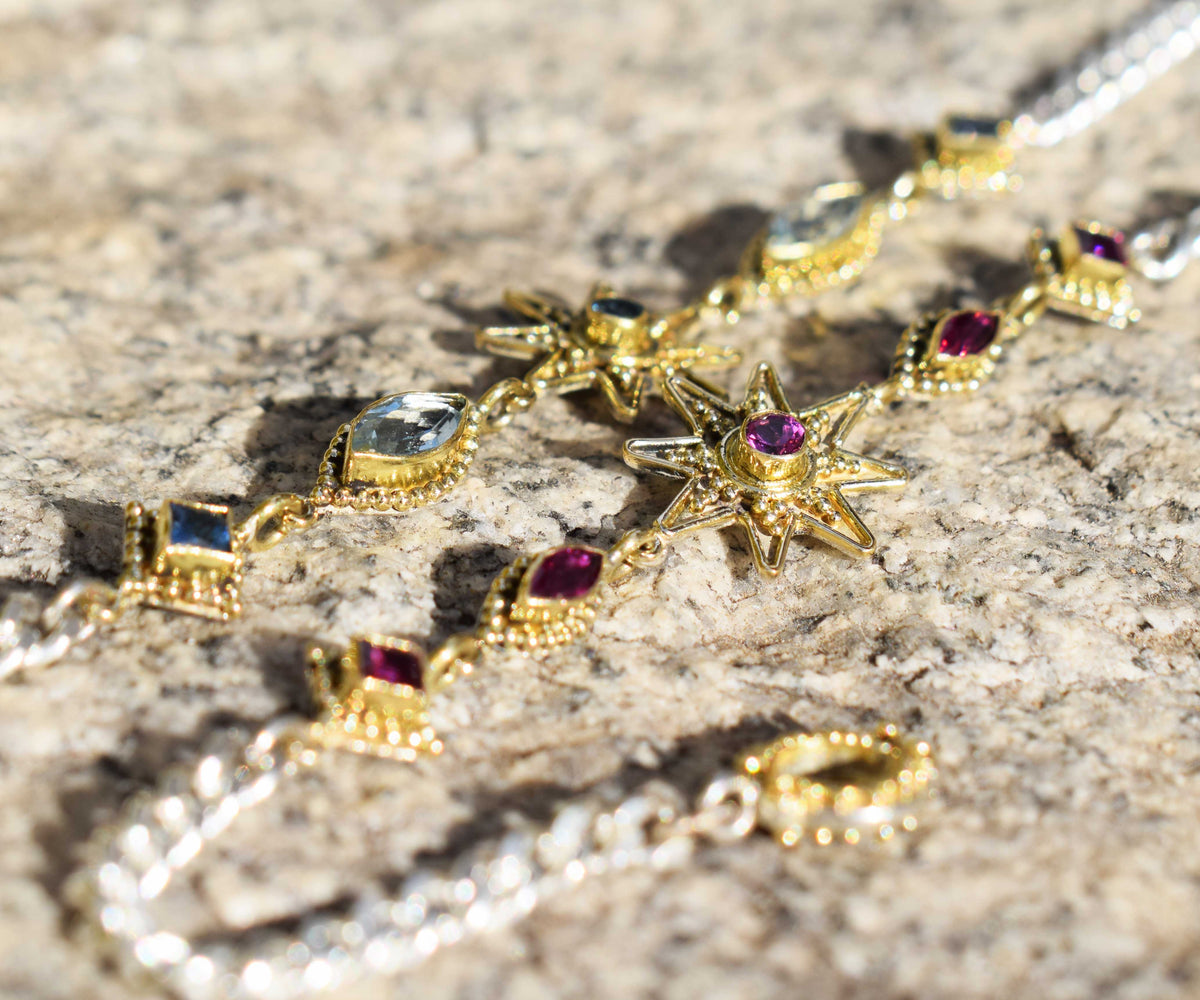 Pulsera Constelaciones Aguamarina