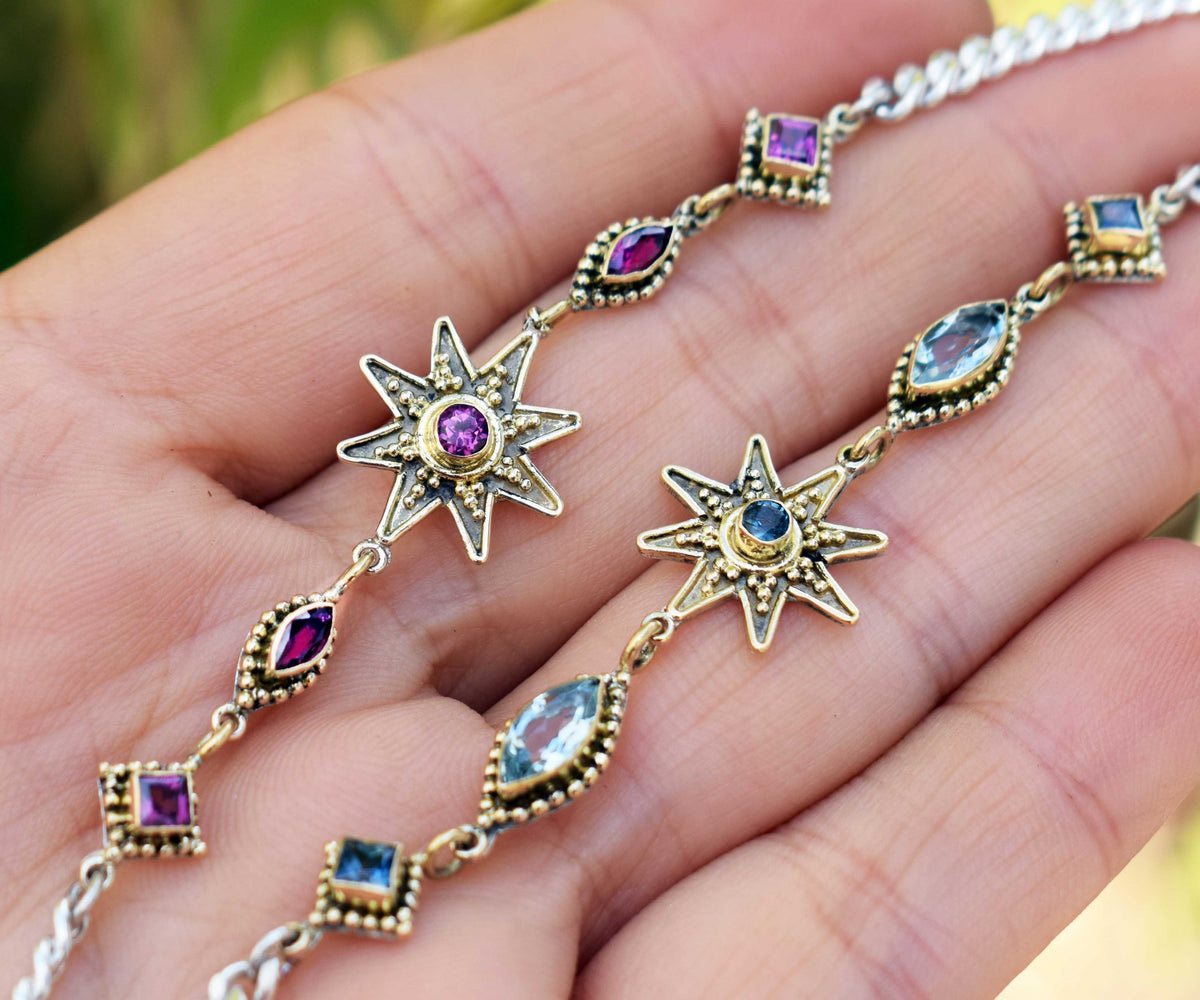 Pulsera Constelaciones Aguamarina