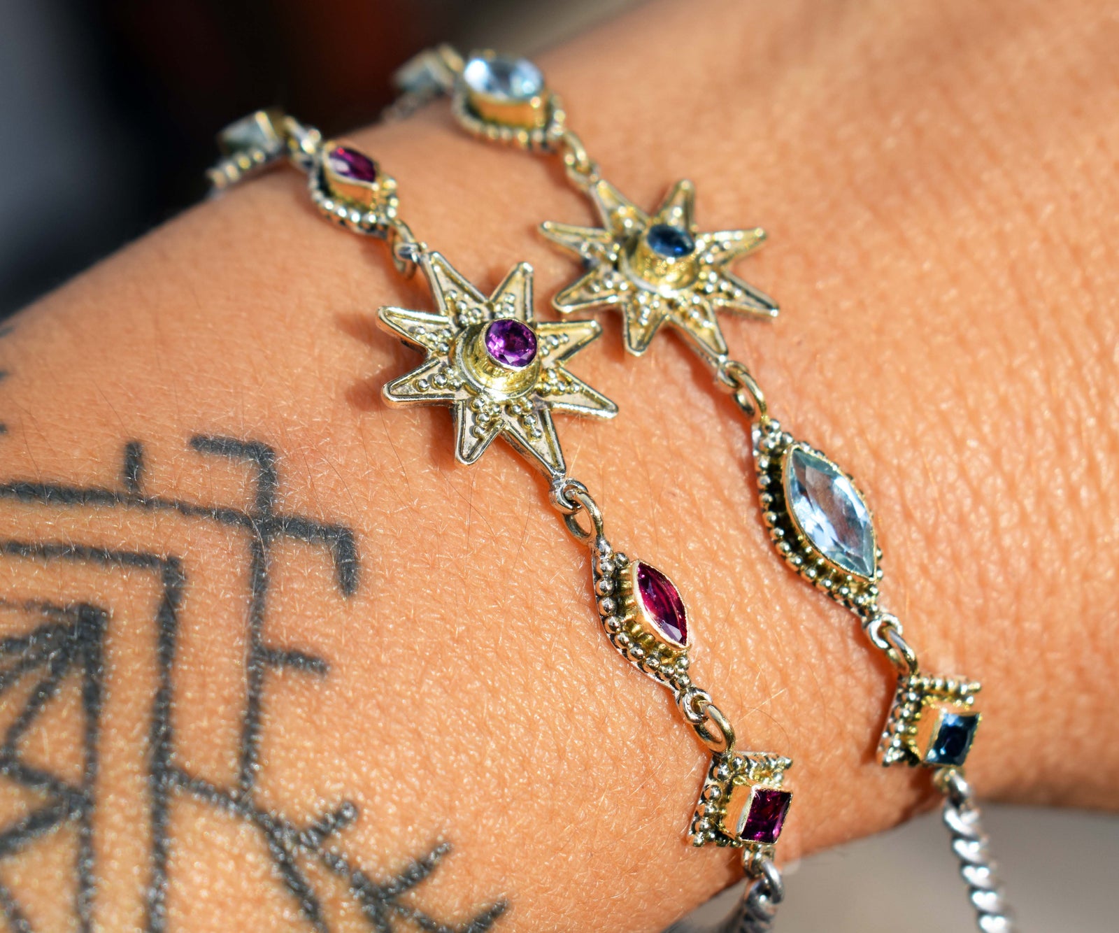 Pulsera Constelaciones Aguamarina