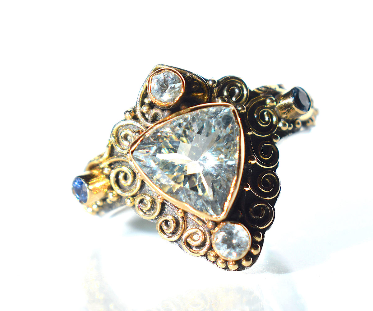 Anillo Totem Aguamarina