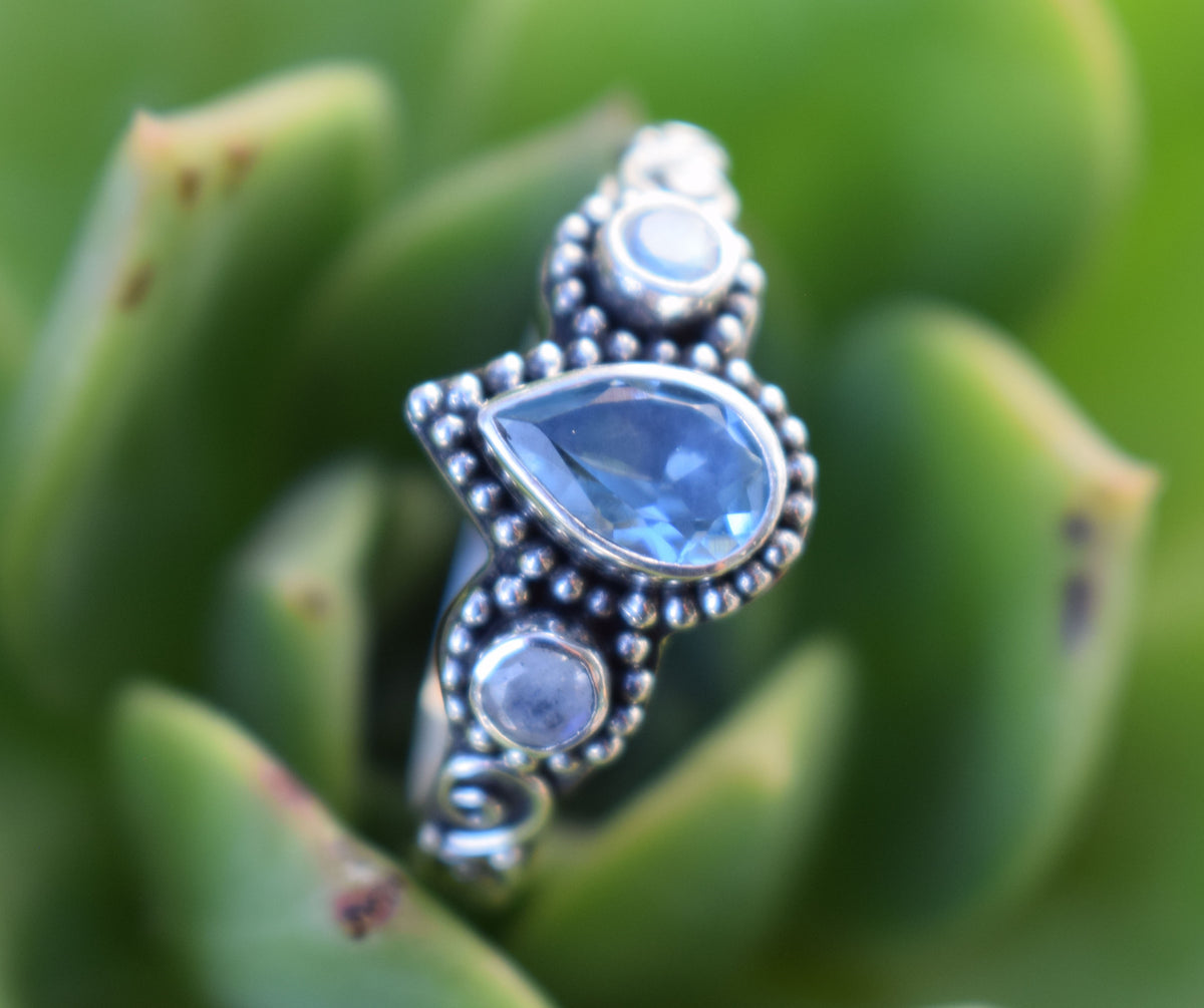 Anillo Roma Topacio Gota