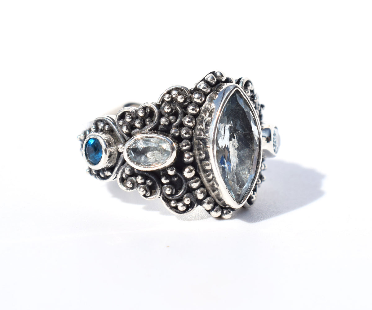 Anillo Ajna Aguamarina