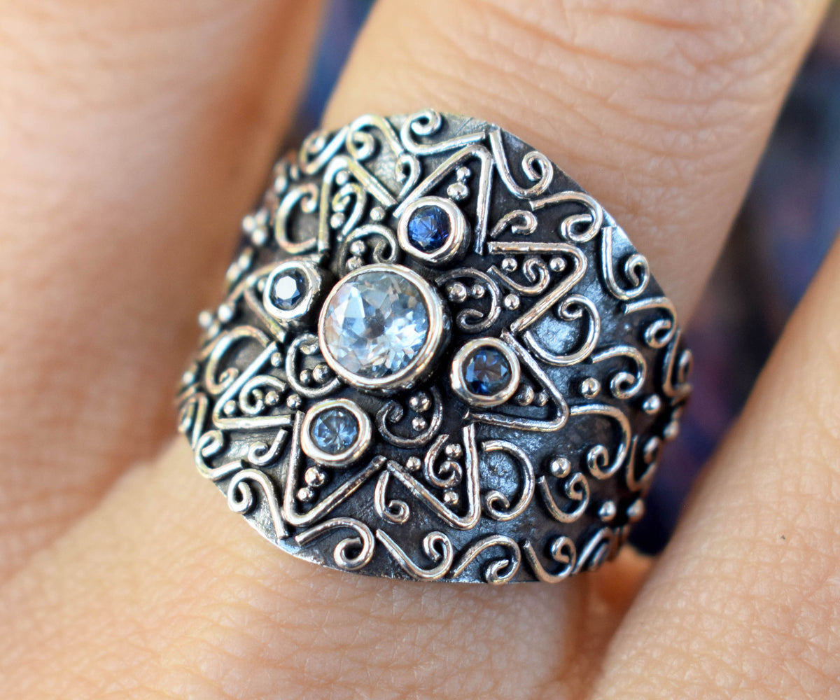 Anillo Venus Aguamarina