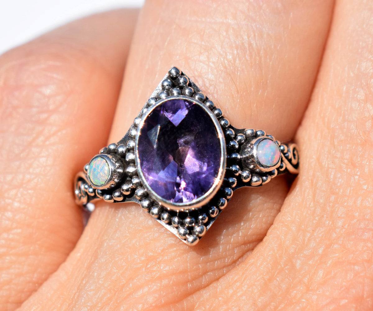 Anillo Big Roma Amatista Opalo