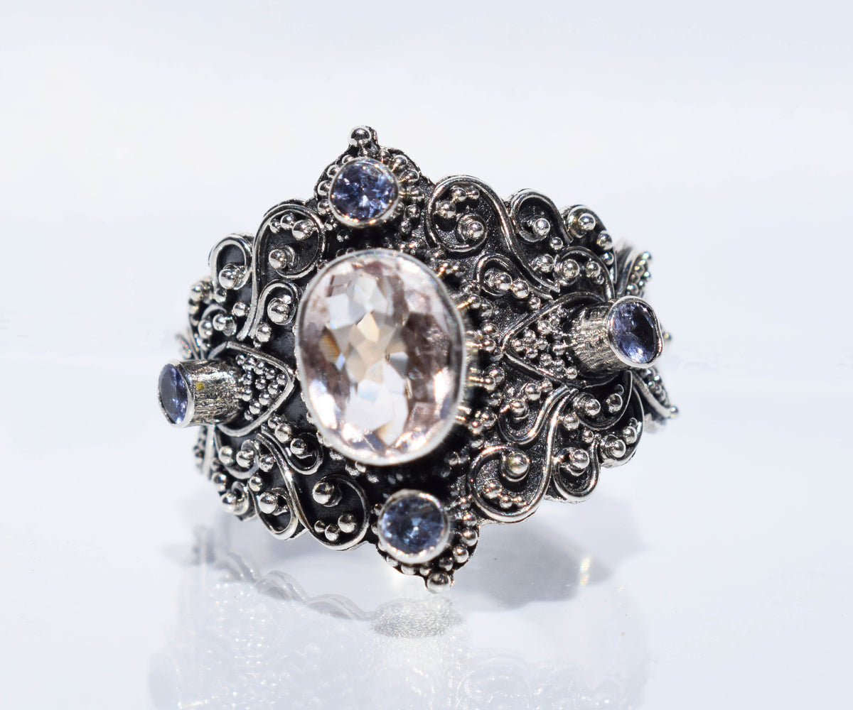 Anillo Lotus Morganita