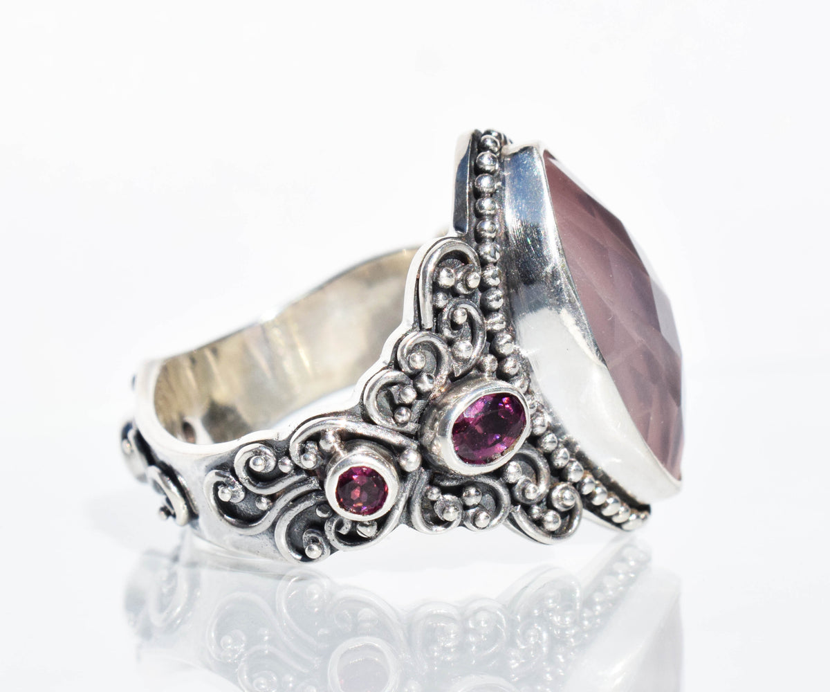 Anillo Ajna Cuarzo Rosa