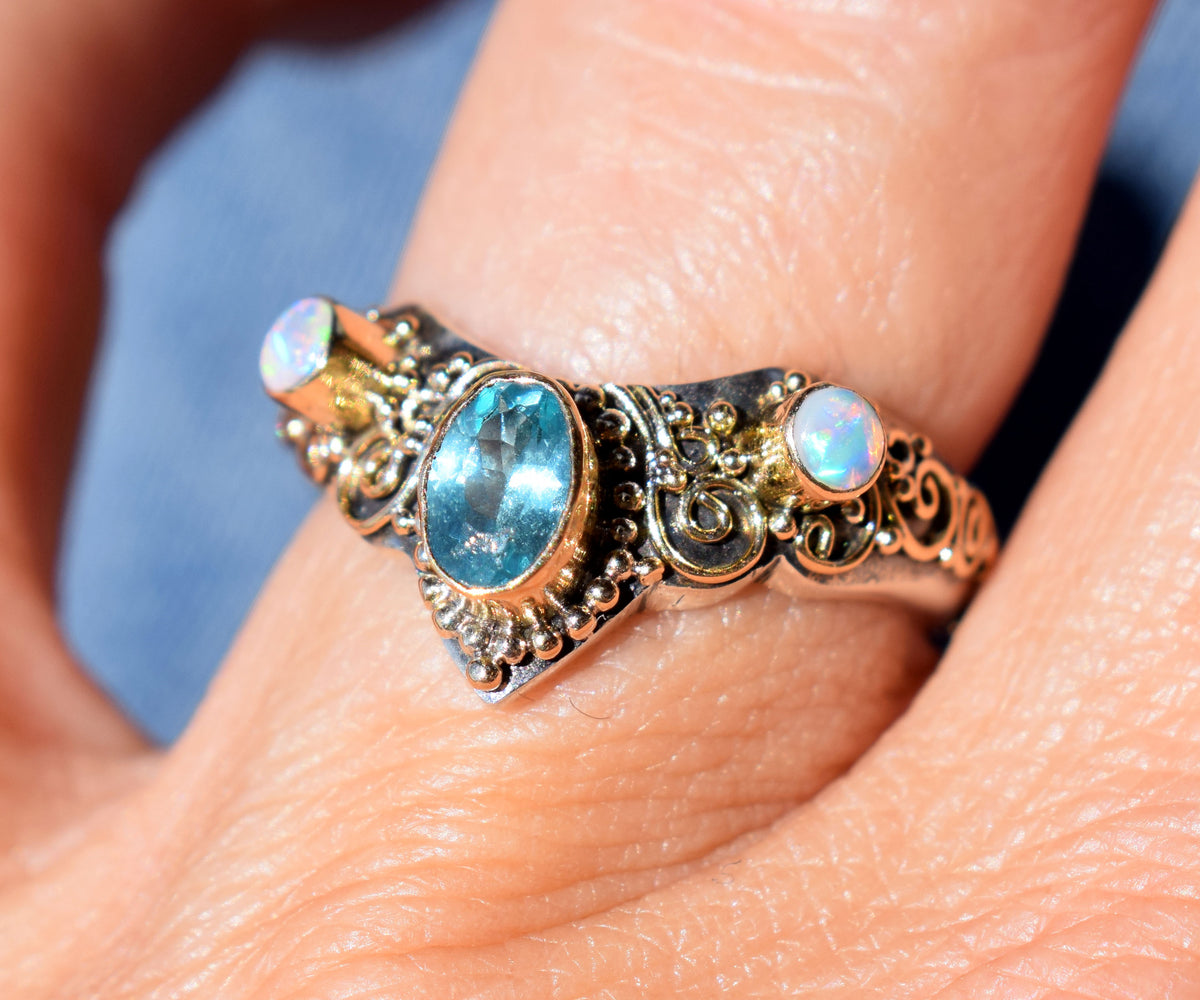 Anillo Fusión Apatita Opalo